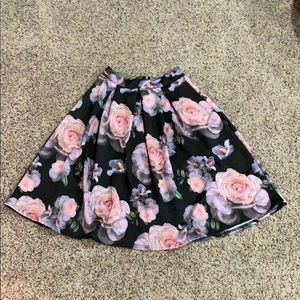 Floral Knee Length Skirt